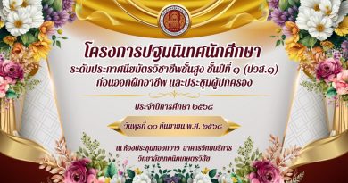 โครงการปฐมนิเทศนักศึกษาระดับประกาศนียบตรวิชาชีพชั้นสูง ชั้นปีที่ 1 (ปวส.1) และประชุมผู้ปกครอง ประจำปีงบประมาณ 2568